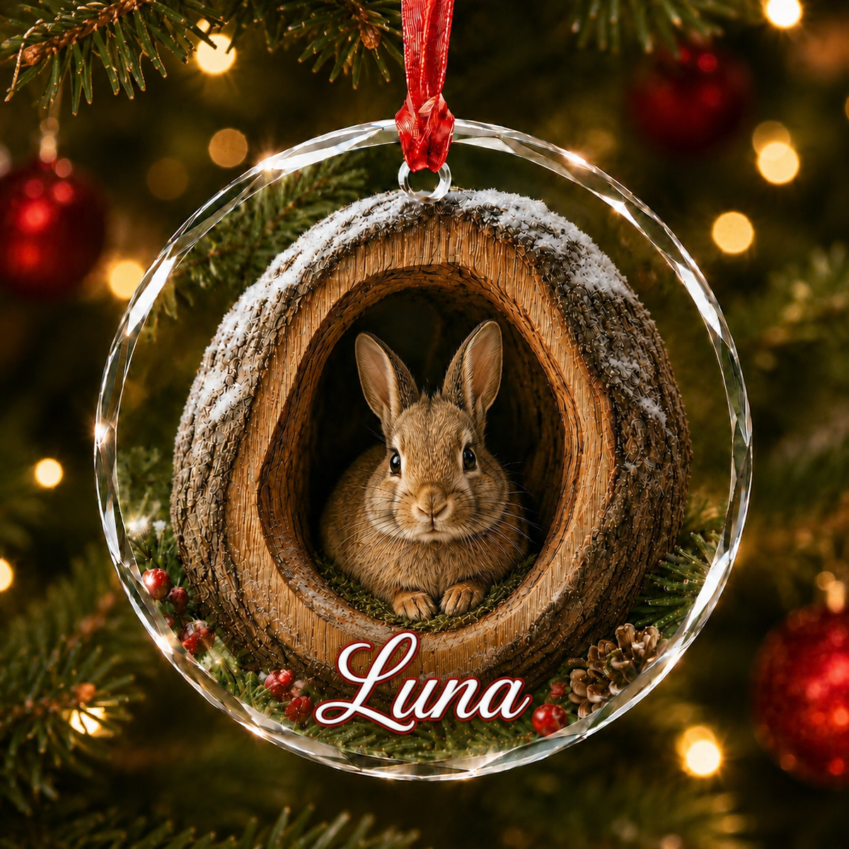 Glass ornament Animal Rabbit