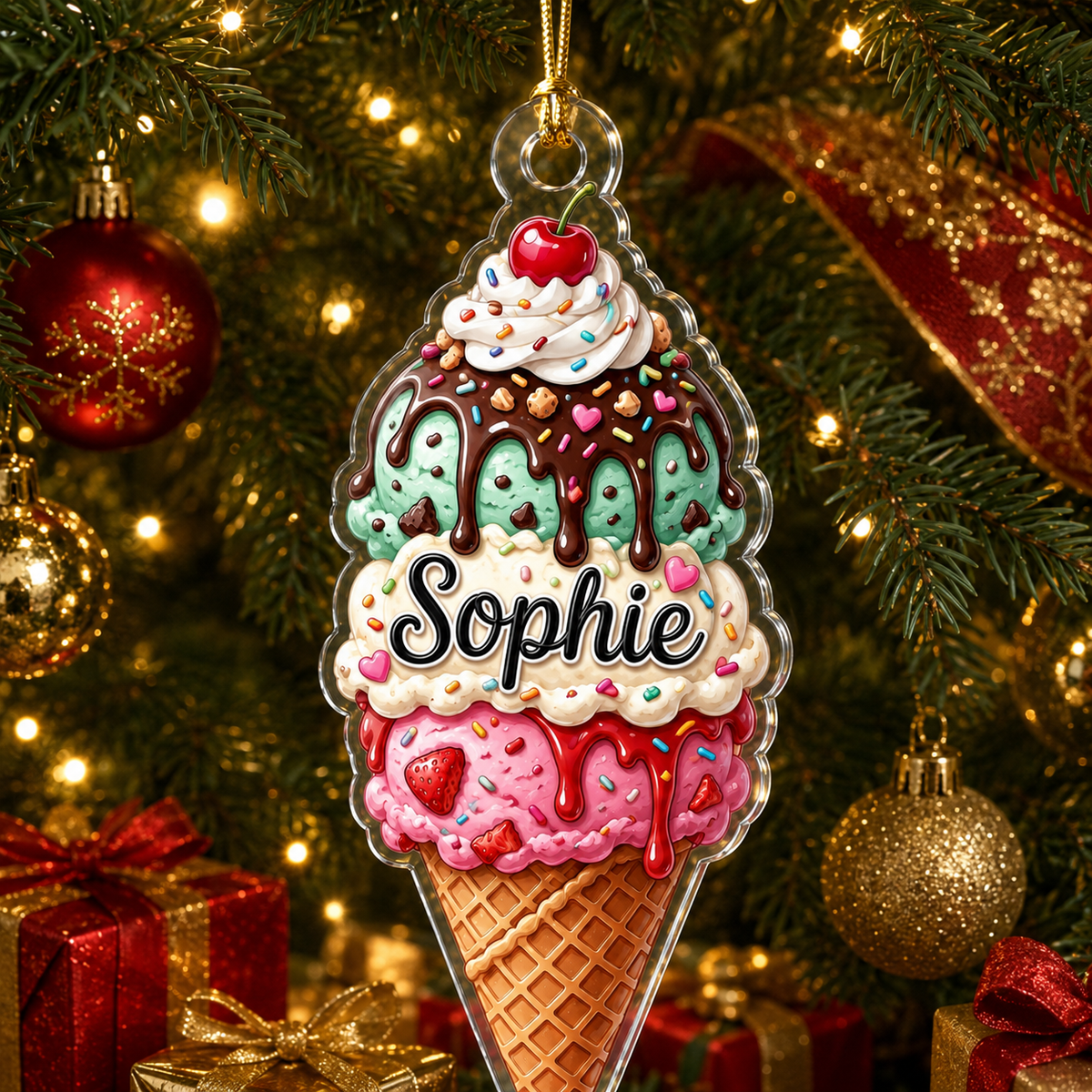 Custom Dessert Ice Cream Cone Acrylic