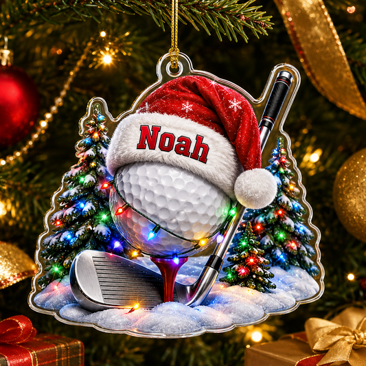 Custom Sports Christmas Acrylic - Golf
