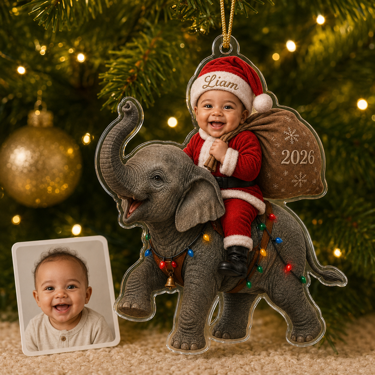 Custom Photo Baby Animal Elephant