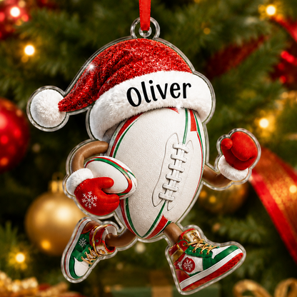 Sport Running Custome Name Acrylic Rugby Ball