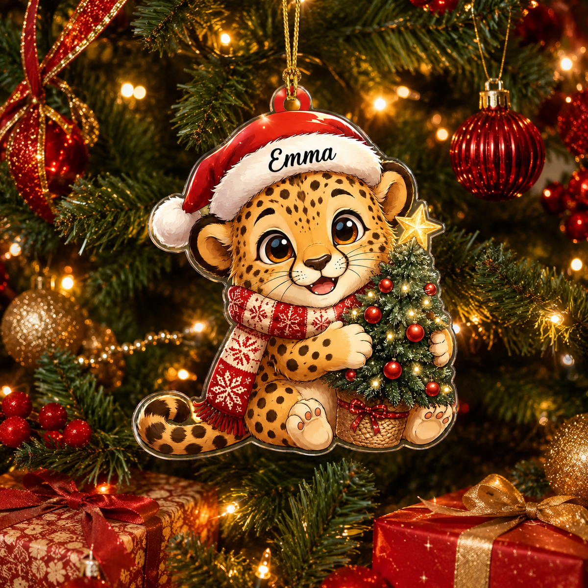 Animal Christmas Cheetah
