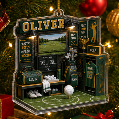 Sport Room Custome Name Acrylic Golf