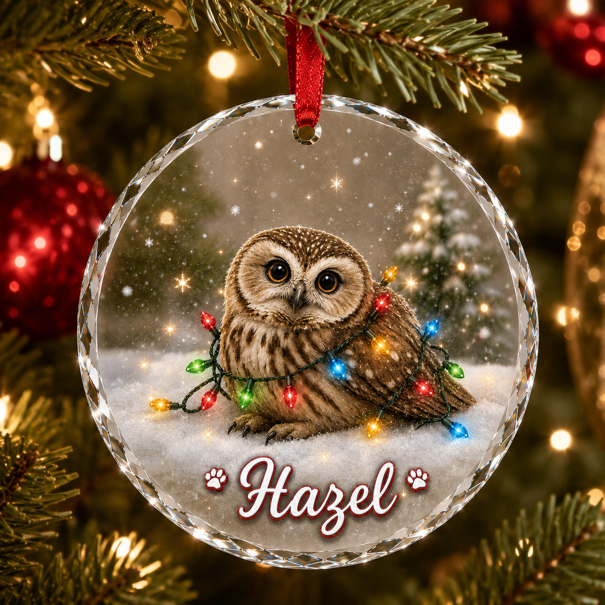 Glass Animal Led Light Owl