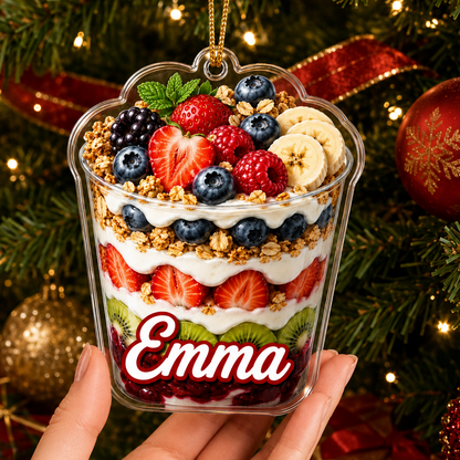 Breakfast Custom Name Yogurt and Fruit Parfait Acrylic