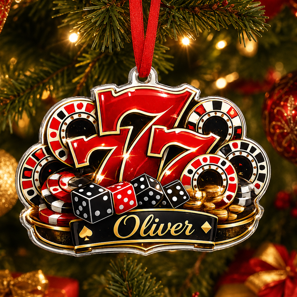 Pocker Custome Name Acrylic Colorful 777
