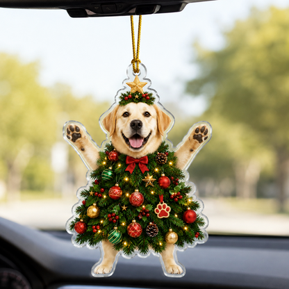 Dog Santa Tree Labrador Retriever