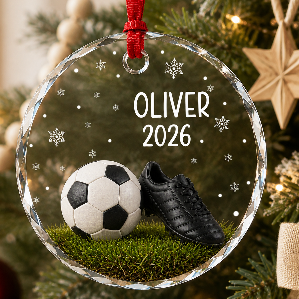 Sport Glass Ornament Soccer Field