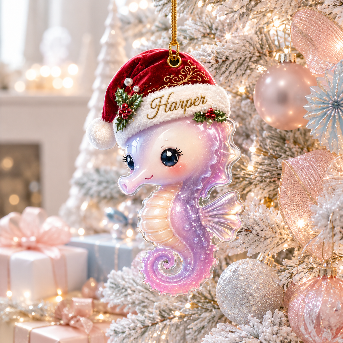 Animal With Santa Hat Seahorse