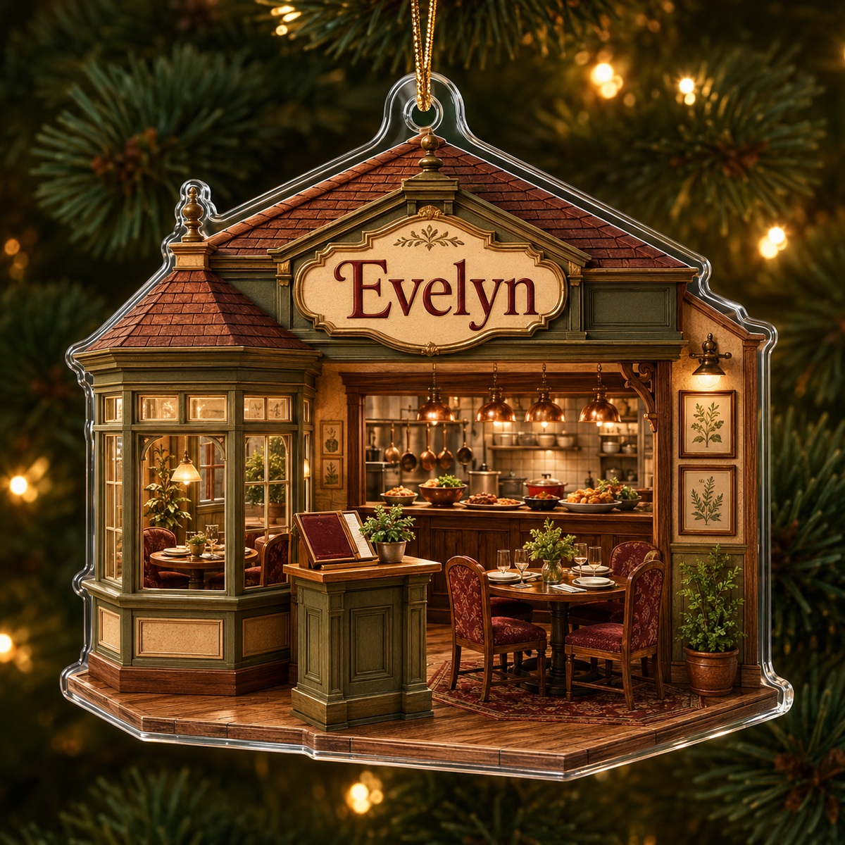 Food Lover Family-Owned Restaurant Ornament