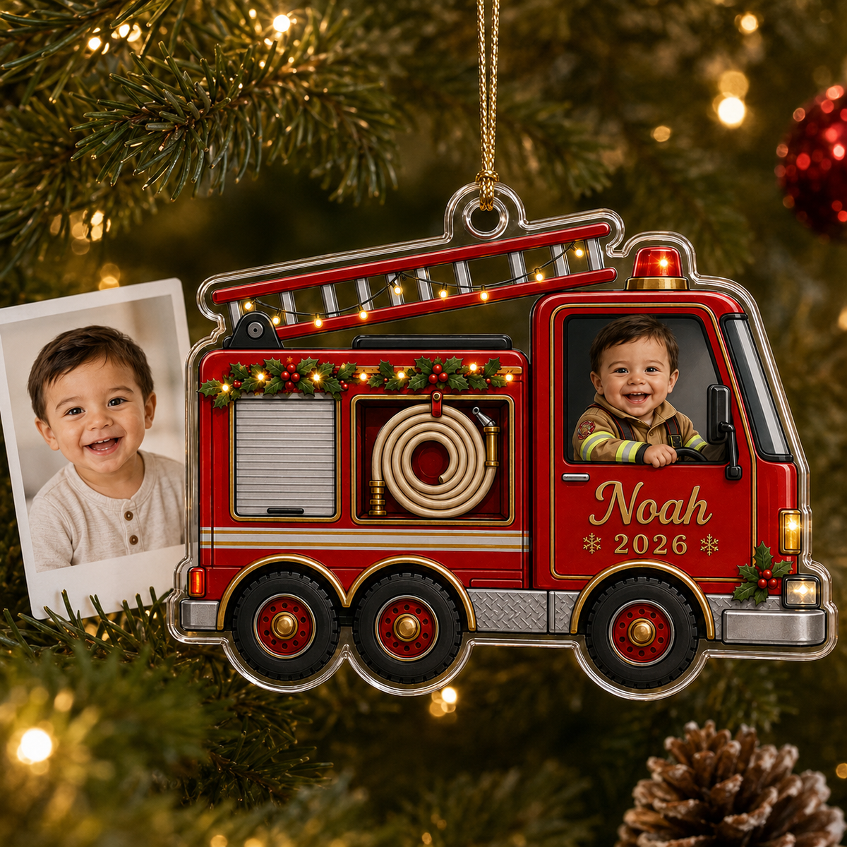 Baby Photo Fire Truck