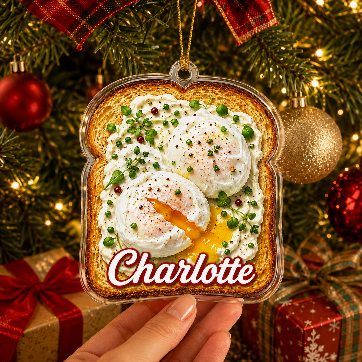 Breakfast Custom Name Poached Eggs on Toast Acrylic