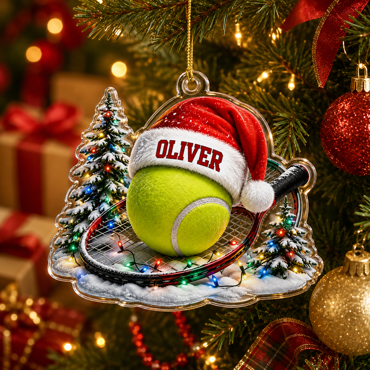 Custom Sports Christmas Acrylic - Tennis