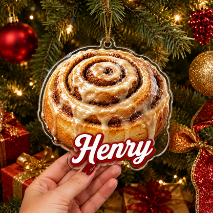Breakfast Custom Name Cinamon Roll Acrylic