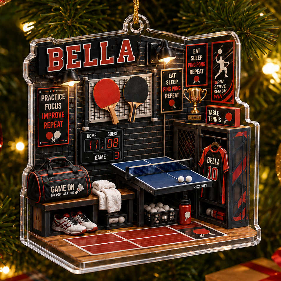 Sport Room Custome Name Acrylic Table Tennis