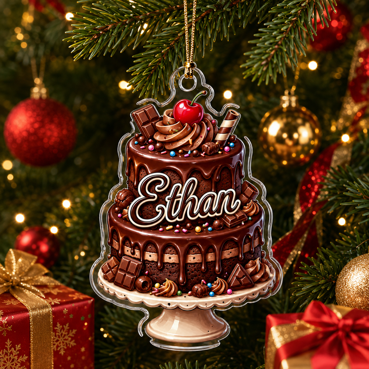 Custom Dessert Chocolate Cake Acrylic