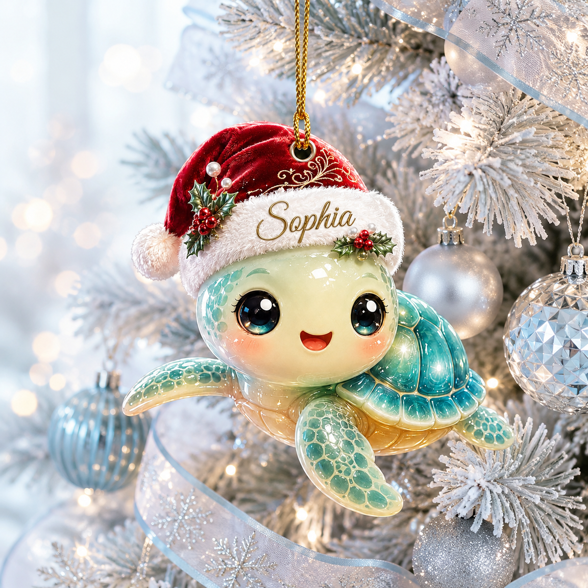 Animal With Santa Hat Sea Turtle