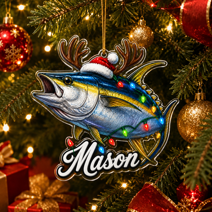 Fishing Christmas Lights Yellowfin Tuna Acrylic