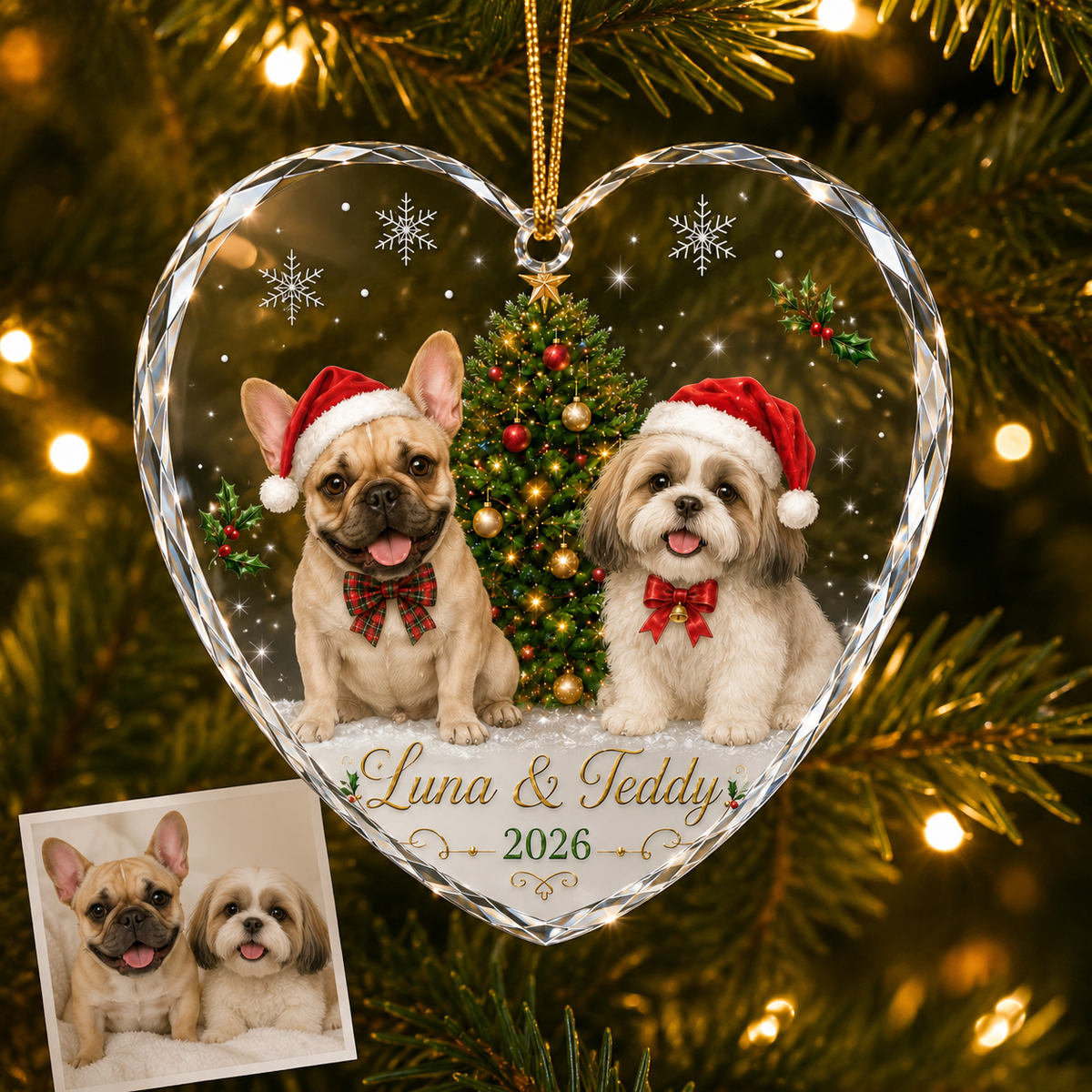 Custom Photo Dog Xmas Style 11