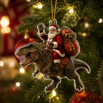 Dinosour With Santa Giganotosaurus