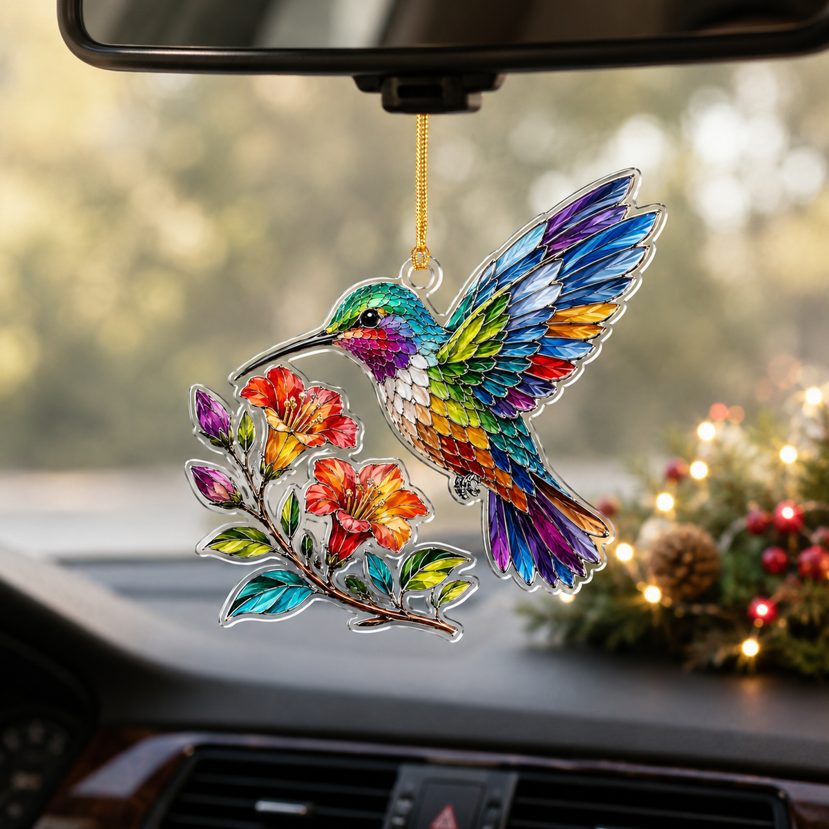 Bird With Flower Hummingbird