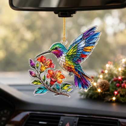 Bird With Flower Hummingbird