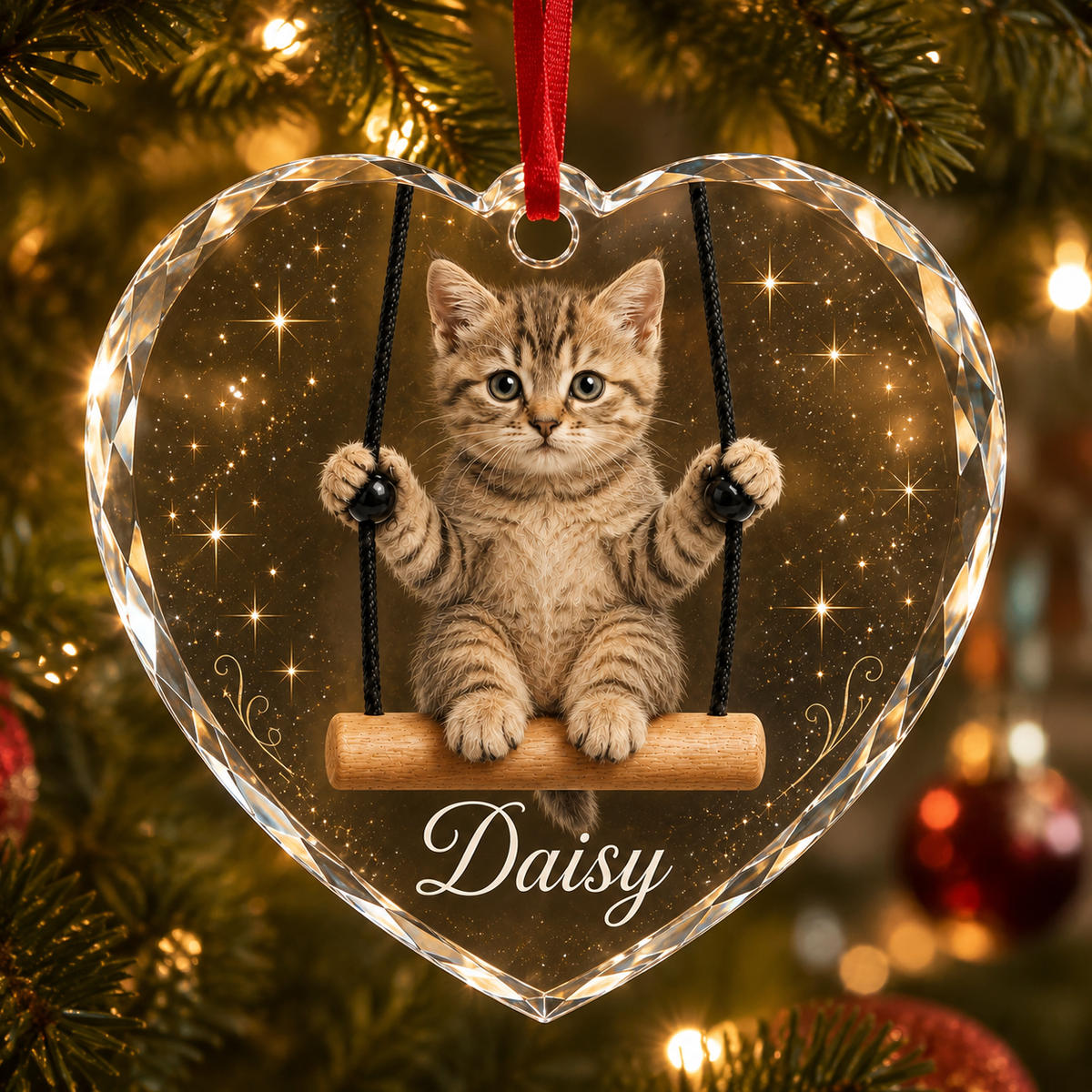 Animal Glass Ornament Cat