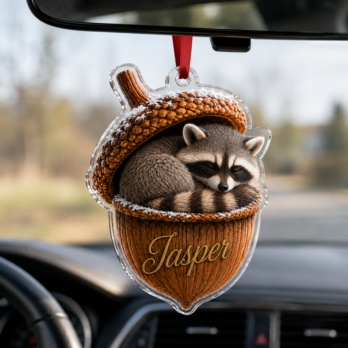 Animal Tree Decor Acrylic Raccoon