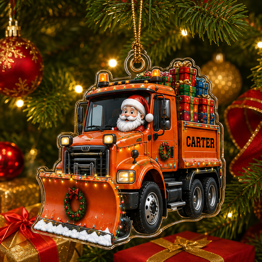 Santa Vehicle Snow Plow Truck