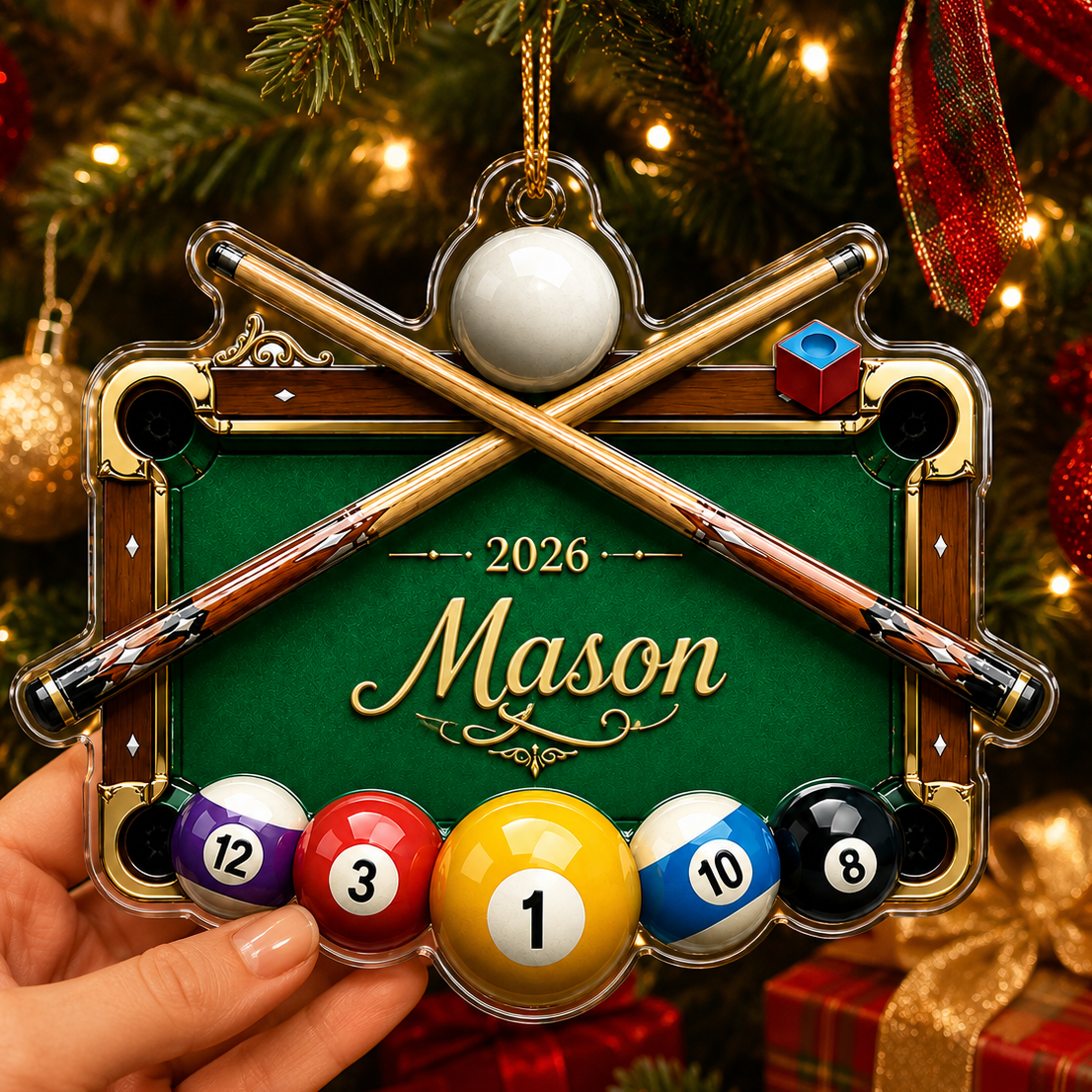 Custom Name Billiards Classic Pool Table Acrylic