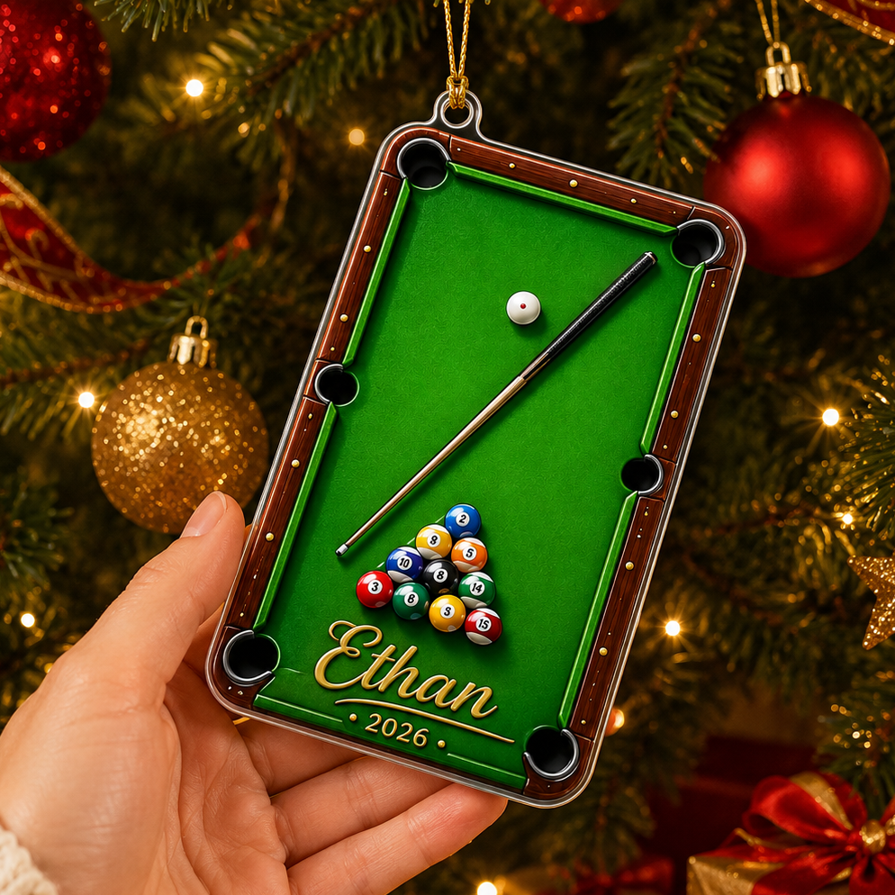 Custom Name Billiards Green Pool Table Acrylic