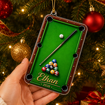 Custom Name Billiards Green Pool Table Acrylic