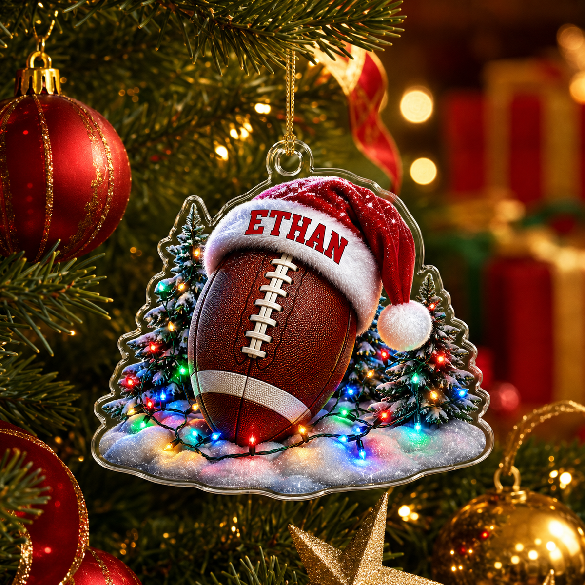 Custom Sports Christmas Acrylic - American Football