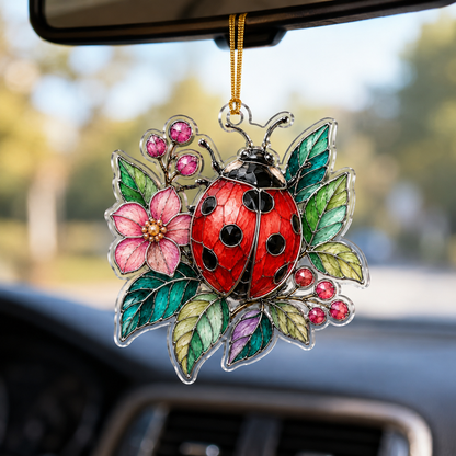 Bird With Flower Ladybug