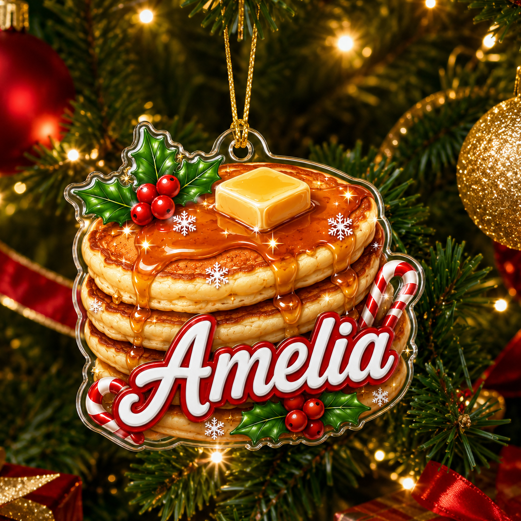 Custom Name Food Acrylic - Pancakes