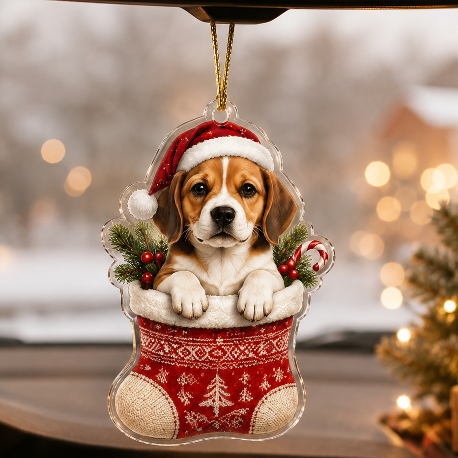 Dog Christmas Socks Beagle