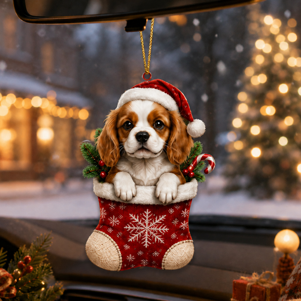 Dog Christmas Socks Spaniel