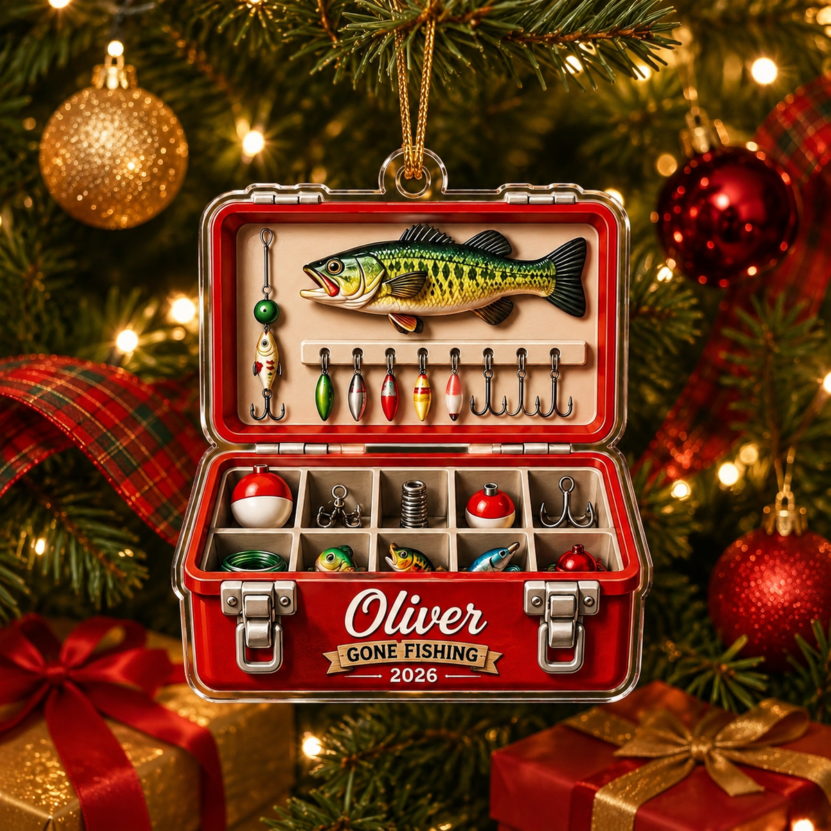 Personalized Fishing Lure Box Acrylic