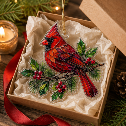 Bird With Flower Cardinal