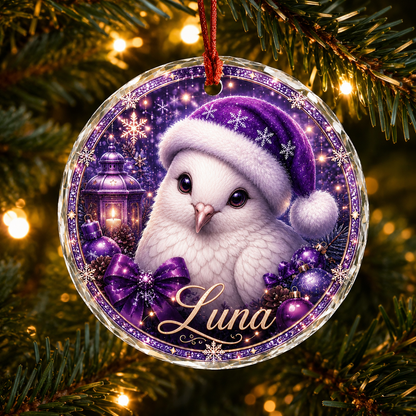 Purple Bird At Christmas Dove