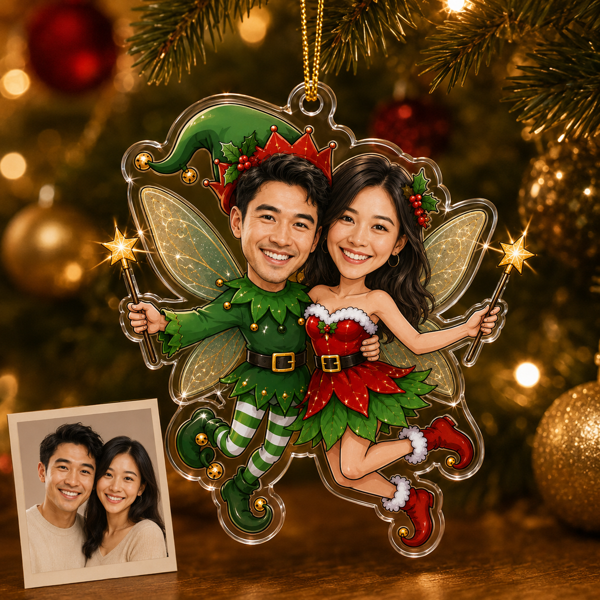 Custome Photo Couple Tinkle Bell