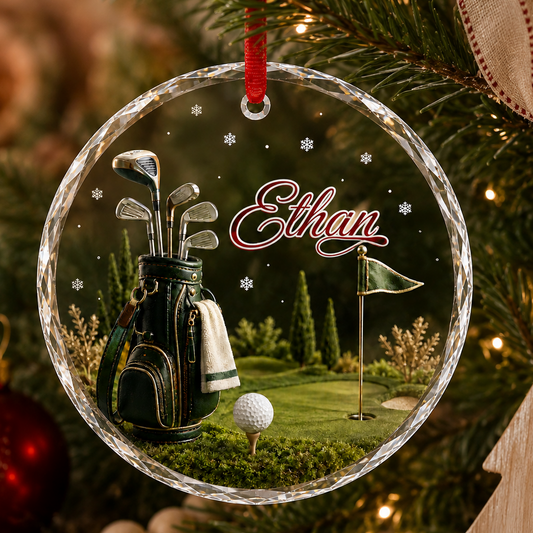 Sports Glass Ornament Golf