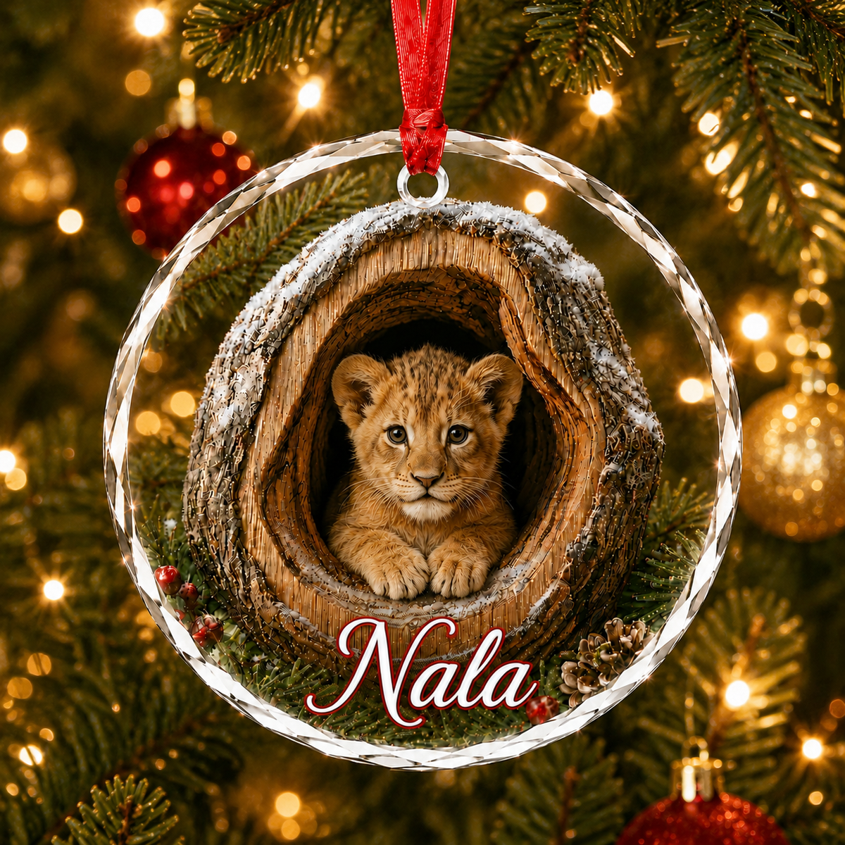 Glass ornament Animal Lion