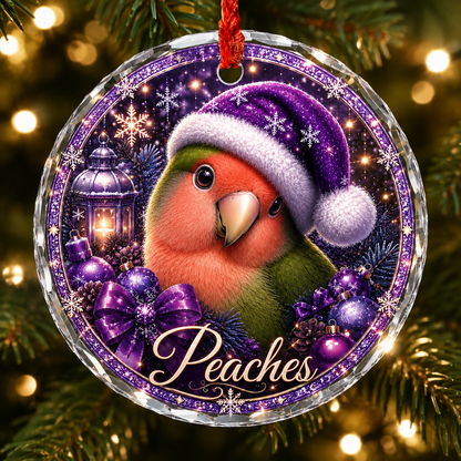Purple Bird At Christmas Lovebird