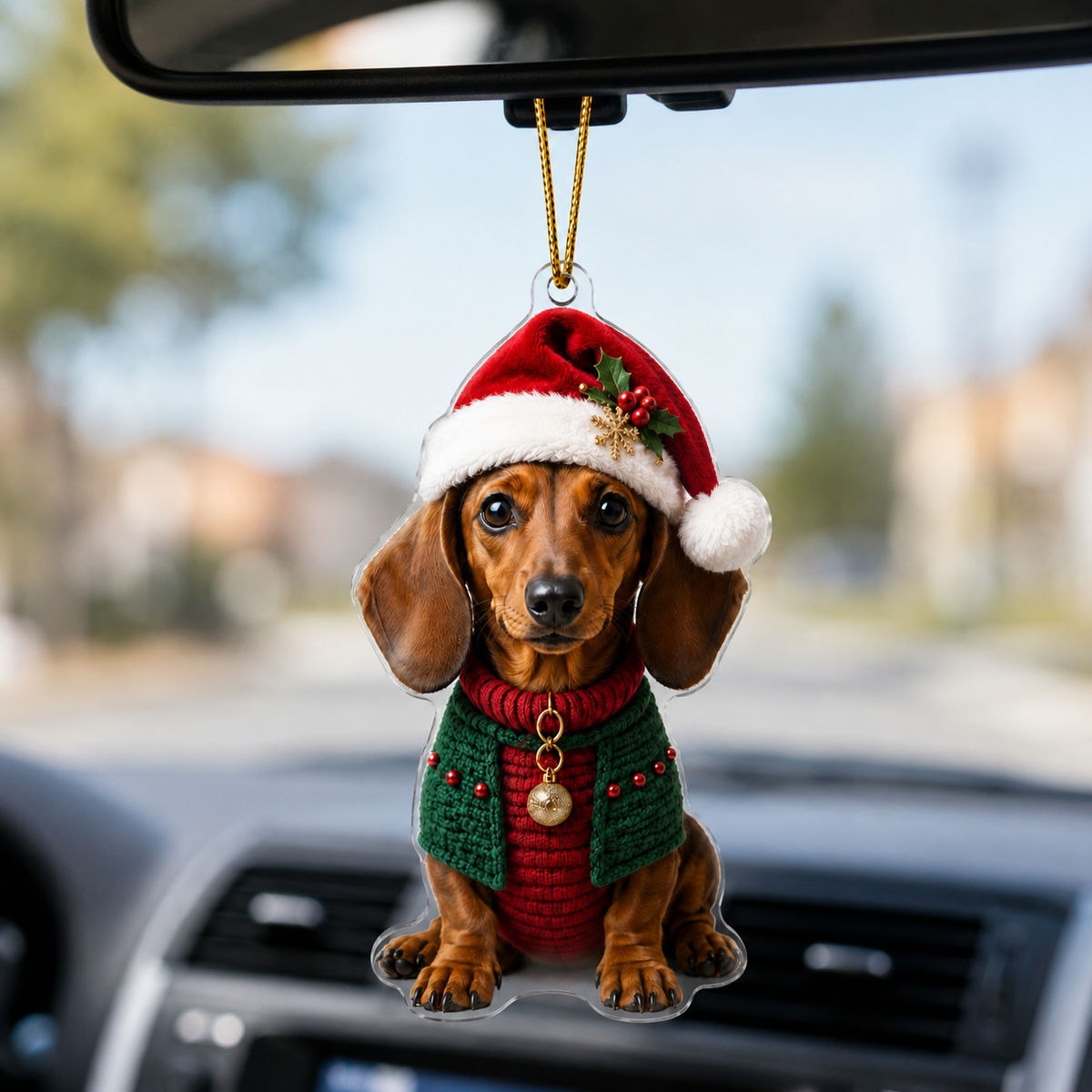 Dog Chrismast With Noel Sweater Dachshund