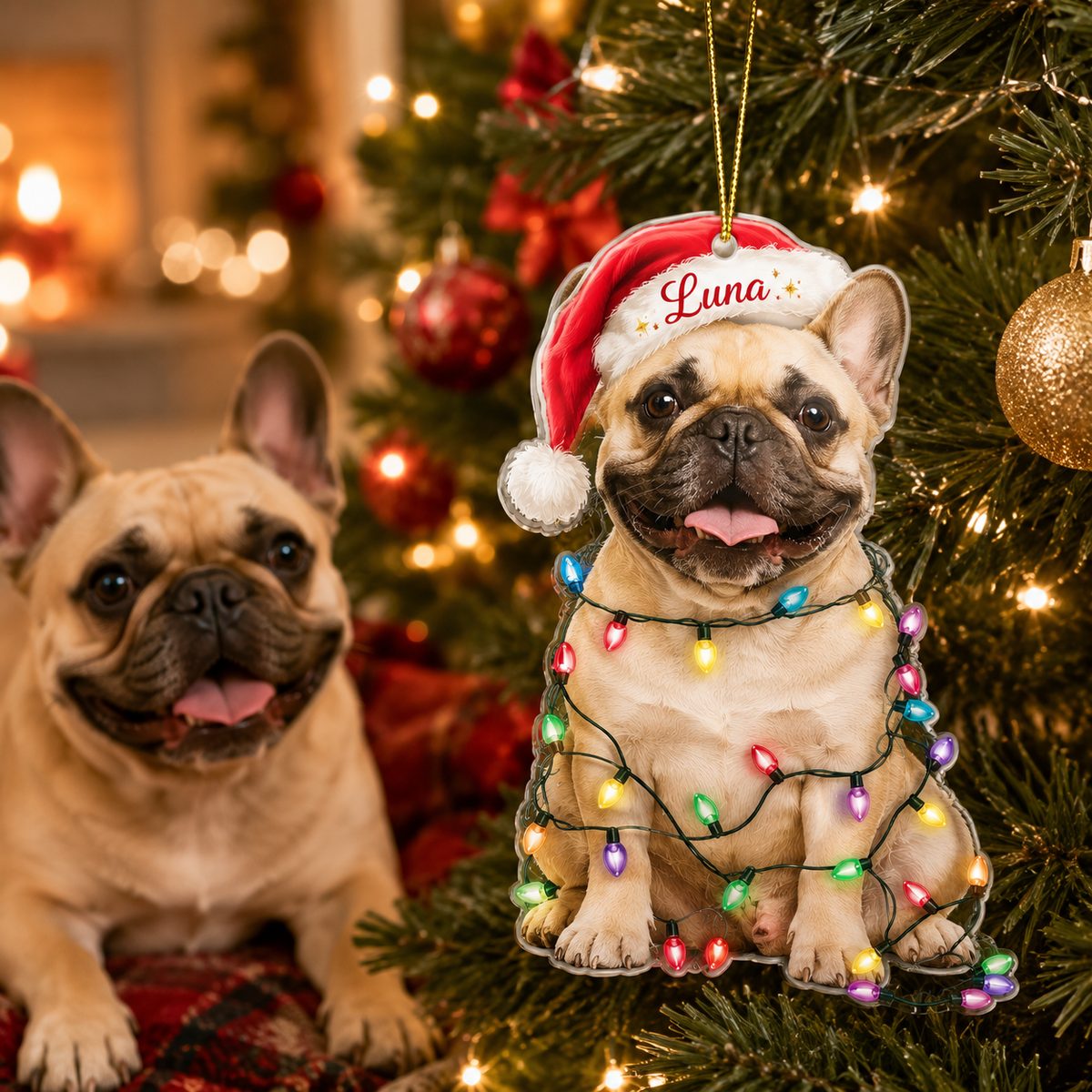 Custom Photo Dog Christmas Style 11