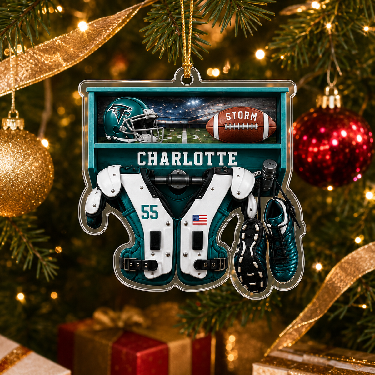 American Football Custome Name Acrylic Style 16