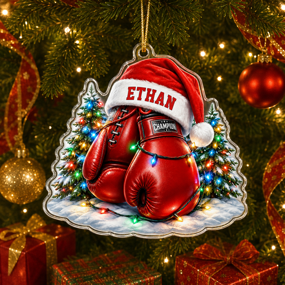 Custom Sports Christmas Acrylic - Boxing
