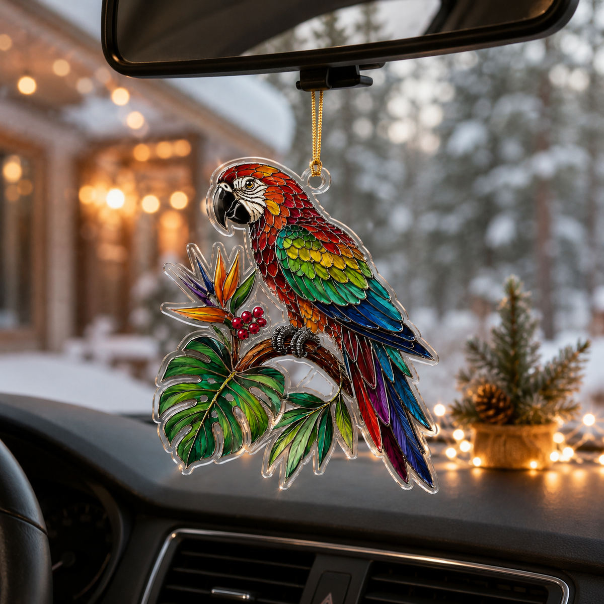Bird With Flower Parrot