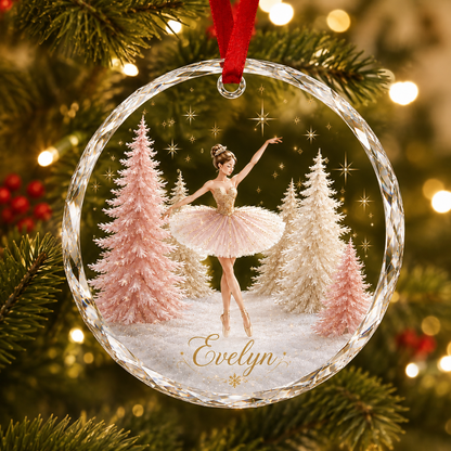 Personalized Dancing Glass Pink Ballerina